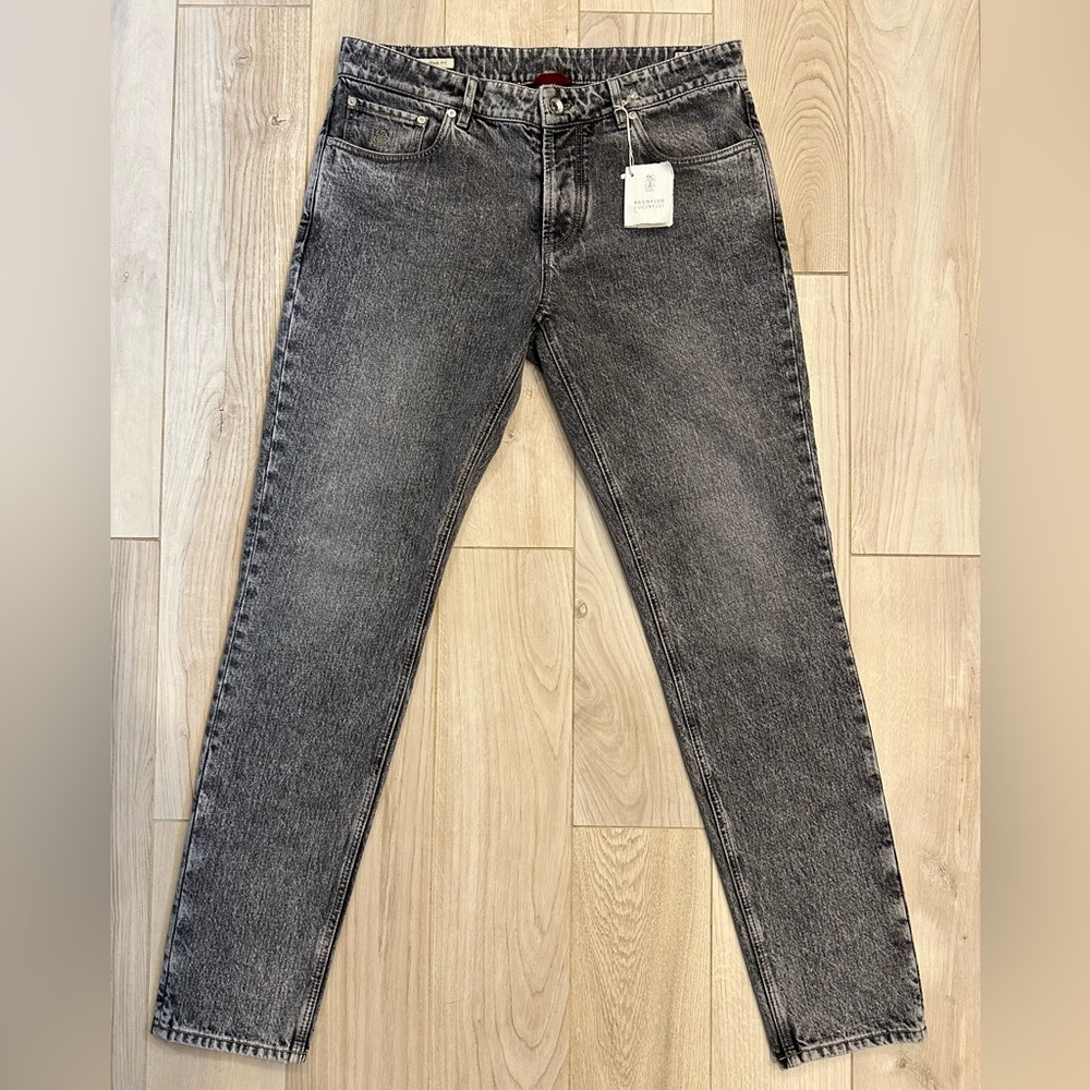Brunello Cucinelli Acid Wash Traditional Fit Jeans